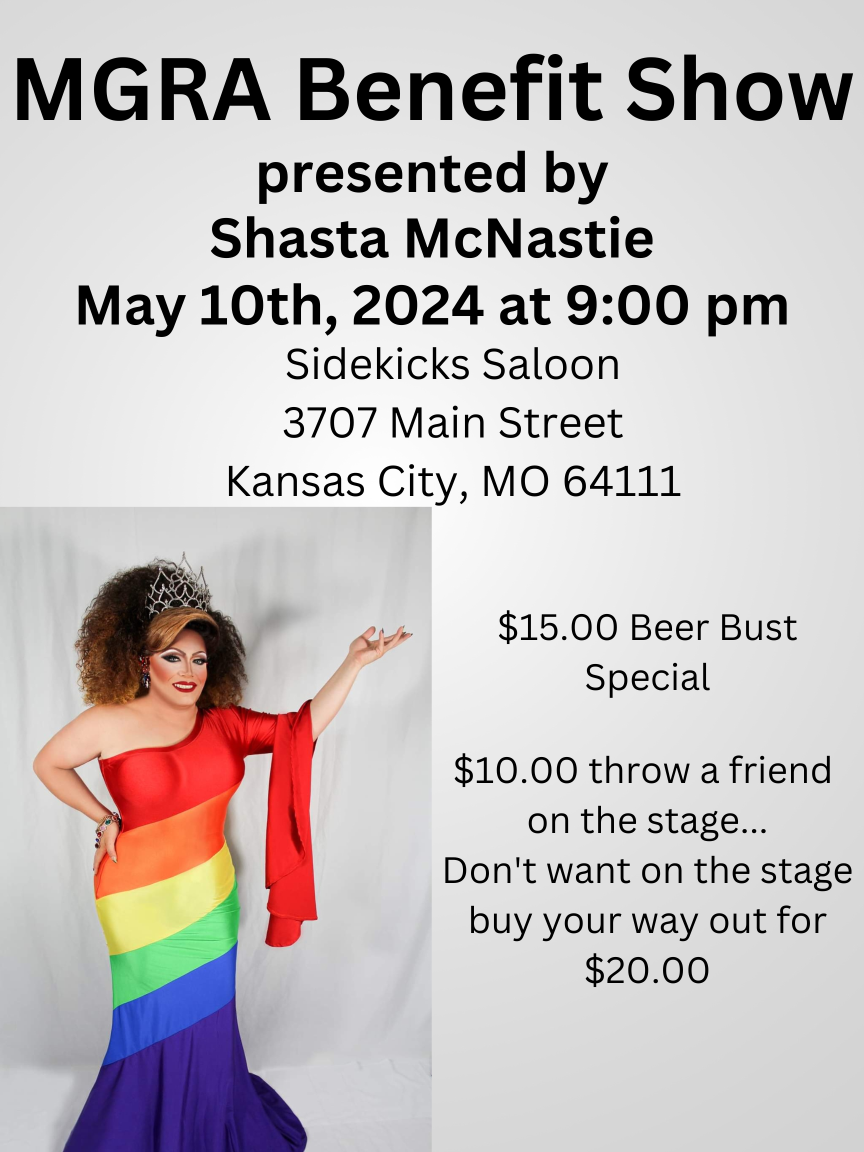 MGRA Benefit Show hosted by Shasta McNastie - May 10, 2024